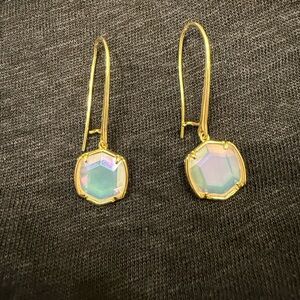 Kendra Scott Davis Drop Earrings in Iridescent Opalite Glass